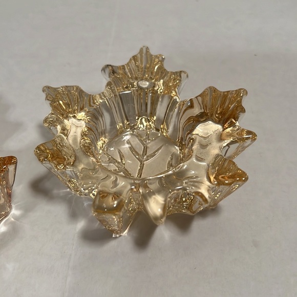 Maple Leaf glass votive candle holders - Picture 4 of 4